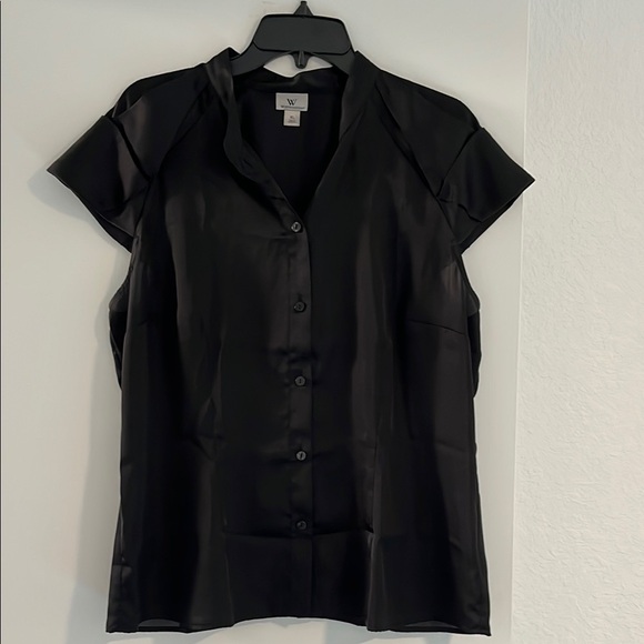 Worthington Tops - Worthington Black Short Sleeve Blouse XL